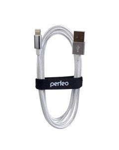 Кабель для iPhone USB 8 PIN Lightning белый длина 1 м I4301 Perfeo