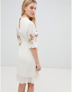 Премиум платье мини с цветочной вышивкой Hope & ivy