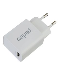 Сетевое зарядное устройство I4619 1 USB 2 1 A white Perfeo
