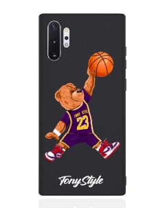 Чехол для Samsung Galaxy Note 10 баскетболист с мячом черный Tony style