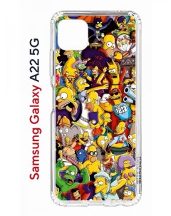 Чехол на Samsung Galaxy A22s 5G с принтом Kruche Print Симпсоны противоударный бампер