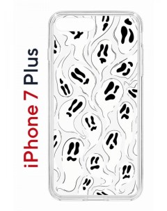 Чехол на iPhone 7 Plus 8 Plus с принтом Kruche Print Призраки бампер с защитой камеры