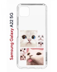 Чехол на Samsung Galaxy A22s 5G с принтом Kruche Print Коты противоударный бампер