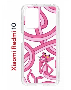 Чехол на Xiaomi Redmi 10 10 Prime Kruche Print Розовая Пантера противоударный бампер