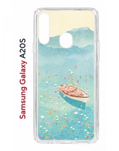 Чехол на Samsung Galaxy A20S с принтом Kruche Print озеро цветов противоударный бампер