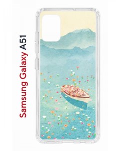 Чехол на Samsung Galaxy A51 с принтом Kruche Print Озеро цветов противоударный бампер
