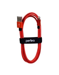 Кабель для iPhone USB 8 PIN Lightning красный длина 1 м I4309 Perfeo