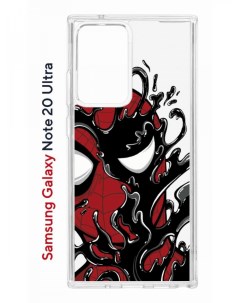 Чехол на Samsung Galaxy Note 20 Ultra Kruche Print Spider Man Venom противоударный бампер