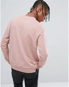 Розовый выбеленный свитшот с заниженной линией плеч Mennace