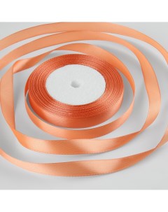 Лента атласная 12 мм 30 1 м цвет бледно оранжевый Nobrand