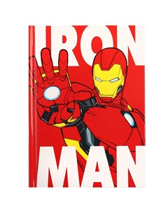 Блокнот а6 40 листов в твердой обложке железный человек мстители Marvel