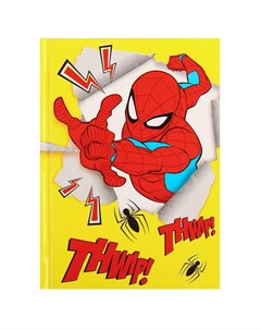 Блокнот а6 40 листов в твердой обложке человек паук Marvel