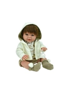 Кукла пупс Паула в белой кофте с капюшоном 45 см Lamagik s.l.