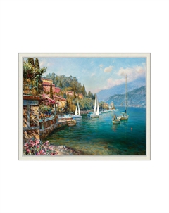 Репродукция в раме Яхты на синей воде Hoff