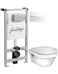 Комплект подвесной унитаз Hygienic Flush 5G84HR01 система инсталляции Jacob Delafon E5504 NF E4326 0 Gustavsberg