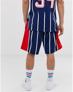 Темно синие сетчатые шорты NBA Houston Rockets Mitchell and ness