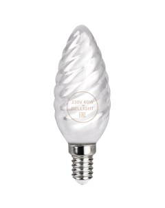 Лампа накаливания Belsvet свеча витая матовая E14 60 Вт свет тёплый белый Bellight