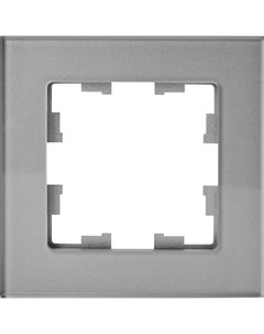 Рамка для розеток и выключателей Brite 1 пост цвет серый Iek