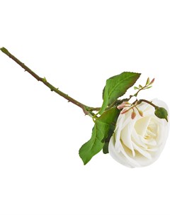 Искусственный цветок Роза Гран При 43 см цвет белый Без бренда