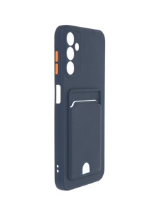 Чехол для Samsung A14 4G Pocket Matte Silicone с карманом Dark Blue NPM59508 Neypo