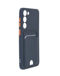 Чехол для Samsung S23 Pocket Matte Silicone с карманом Dark Blue NPM59902 Neypo