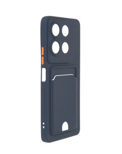 Чехол для Infinix Note 30 Pocket Matte Silicone с карманом Dark Blue NPM68959 Neypo