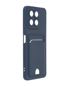 Чехол для Honor X8a Pocket Matte Silicone с карманом Dark Blue NPM59709 Neypo