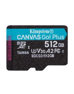 Карта памяти 512Gb MicroSDHC 170R A2 U3 V30 Canvas Go Plus SDCG3 512GBSP Kingston