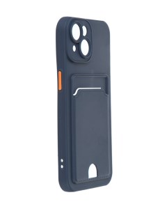 Чехол для APPLE iPhone 14 Pocket Matte Silicone с карманом Dark Blue NPM64075 Neypo