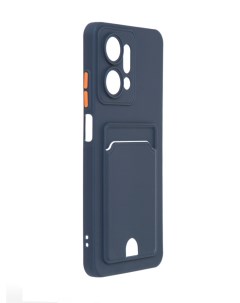 Чехол для Honor X7a Pocket Matte Silicone с карманом Dark Blue NPM59701 Neypo
