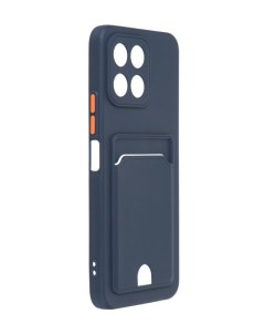 Чехол для Honor X6 X8 5G 70 Lite 5G Pocket Matte Silicone с карманом Dark Blue NPM59834 Neypo