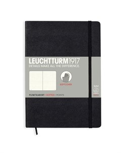 Блокнот Leuchtturm1917 Classic в точку мягкая обложка 61 лист B6 черный