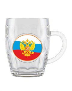Кружка пивная стекло 500 мл Герб на флаге 1002 1 Д Герб на флаге Декостек