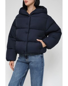 Утепленная куртка с капюшоном из жатой ткани Boss