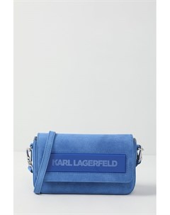 Замшевая сумка кросс боди с логотипом бренда Essential Karl lagerfeld