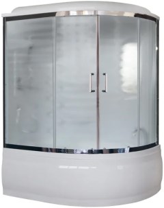Душевой бокс ALP 170x100 L с гидромассажем стекло рифленое Royal bath