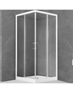 Душевой уголок HPD 110x100 профиль белый стекло прозрачное Royal bath