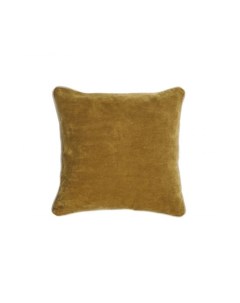 Бархатный чехол для подушки Julina из 100 хлопка горчичного цвета с белой каймой 45 x 45 см La forma (ex julia grup)