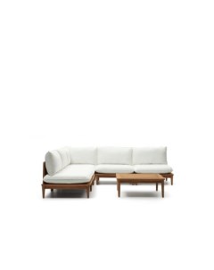 Portitxol Комплект из модульного углового дивана и журнального столика из массива тика La forma (ex julia grup)
