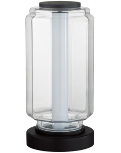 Настольная лампа черный прозрачный металл стекло акрилLED 10W 3000K 700Лм Odeon light