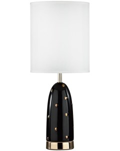 Настольная лампа золотой черный белый металл керамика ткань E27 1 60W Odeon light