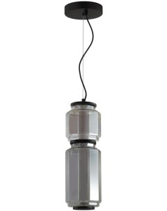 Подвесной светильник черный дымчатый металл стекло акрил LED 20W 3000K 1480Лм Odeon light