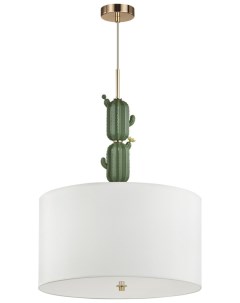 Подвесной светильник золотой зеленый белый металл керамика ткань E27 3 60W Odeon light