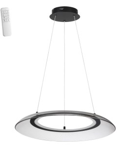 Светильник подвесной OVER черный диммируемый в комплекте пульт ДУ IP20 LED 3000К 6000К 48W 220 240V Novotech