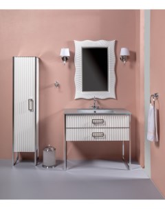 Мебель для ванной комнаты Monaco 100 белый хром Armadi art