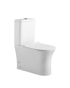 Унитаз-компакт AT01000 безободковый, белый, с сиденьем микролифт Agger
