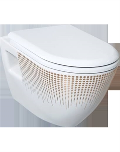 Подвесной унитаз TP325.001T0 декор золото/круги Creavit