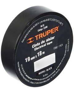 Изолента ПВХ 19мм черная 12500 Truper