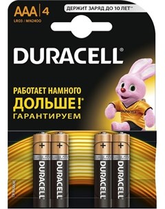 Батарейка LR03 4BL Basic 40 120 01 00006088 Duracell