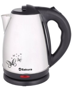 Чайник электрический SA 2135 1 8 л серебристый черный Sakura